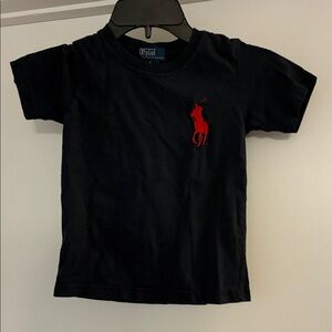 Polo by Ralph Lauren Kids Navy T-Shirt with Red Emblem size 5
